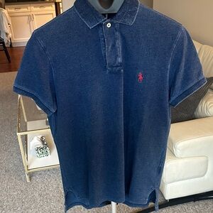 Polo by Ralph Lauren Navy Polo Shirt with Red Logo